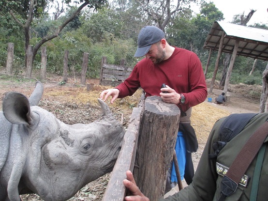 Effe een neushoorn aaien...